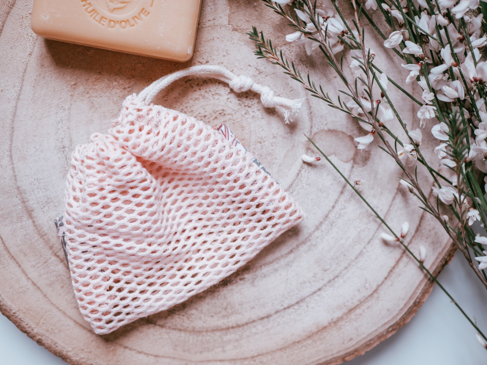 Sac à savon exfoliant